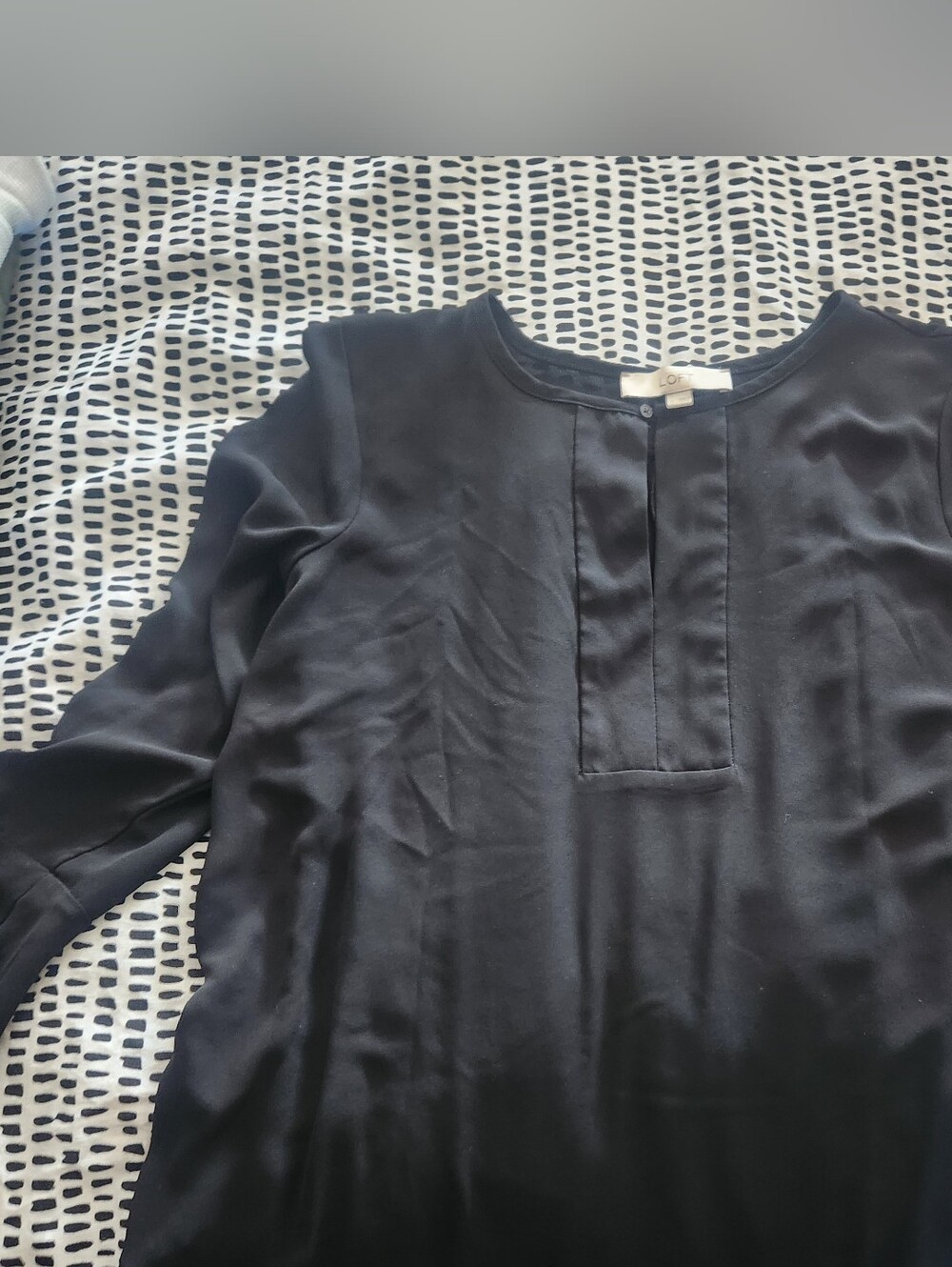 Loft Black Long Sleeve Blouse
